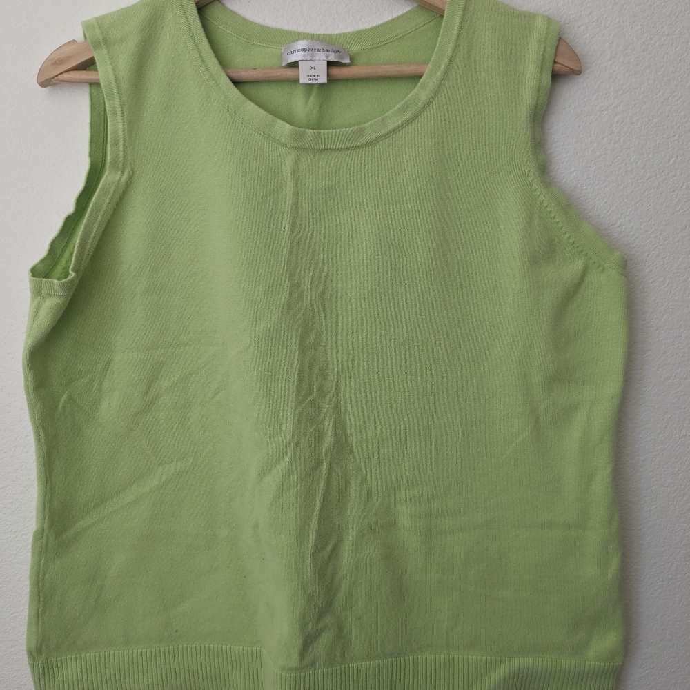 Green sweater vest from Christopher and Banks size XL